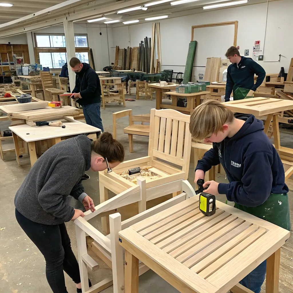 Garden furniture making workshop